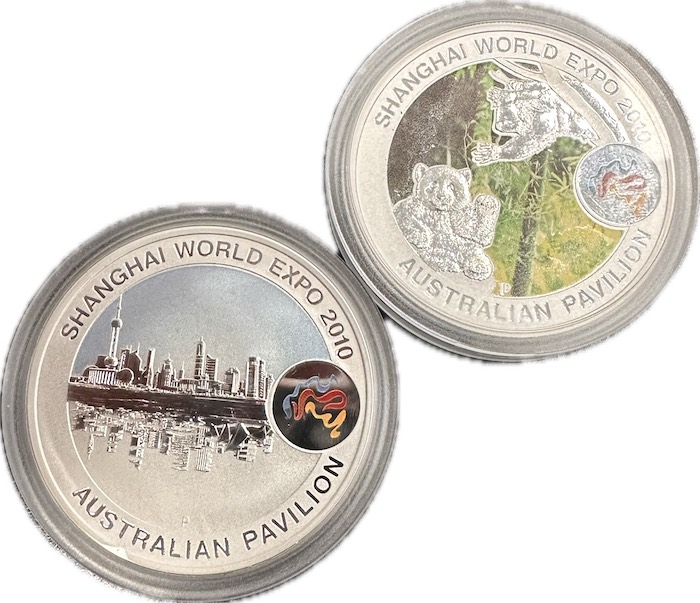 Shanghai Expo - Aust. Pavilion - 1oz Silber 2010  *