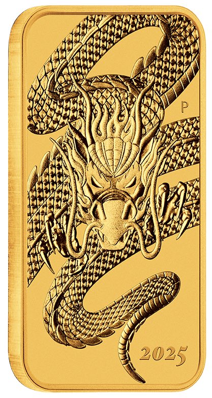Drache Rectangular 1 Unze Gold 2025 kaufen & verkaufen