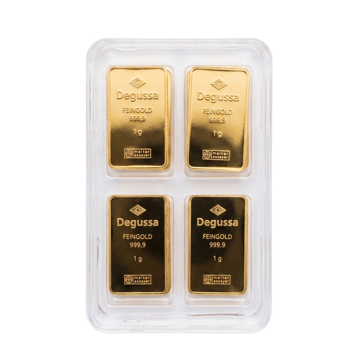 Combi Cube 20 x 1 Gramm Goldbarrren Degussa