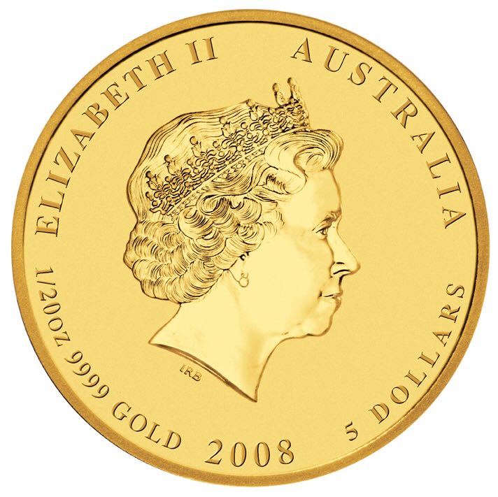 5 Dollar Lunar Maus 2008 Goldmünze 