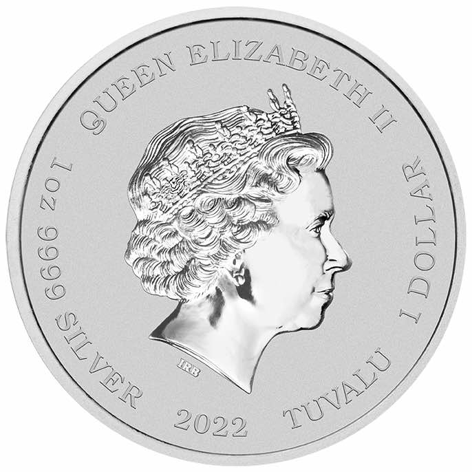 Rückseite The Phantom Silbermünze 2022