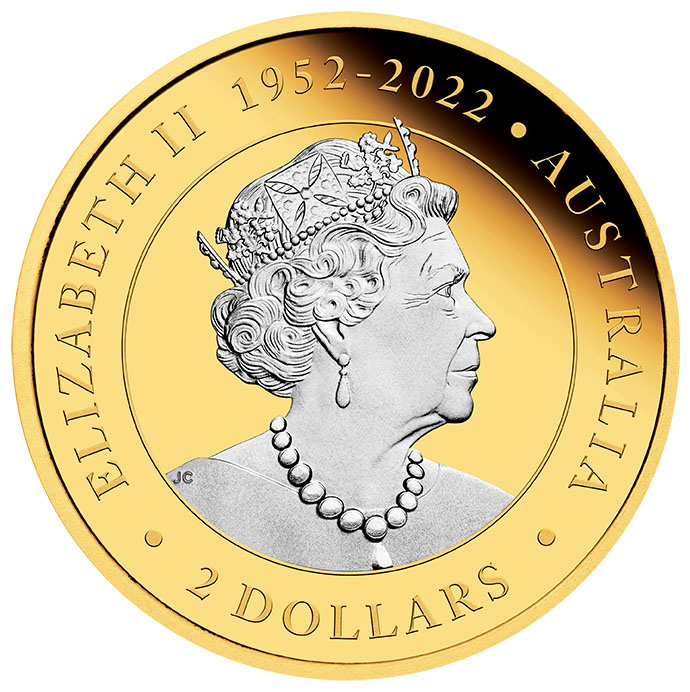 2 Dollar Känguru Reverse Gilded 2023