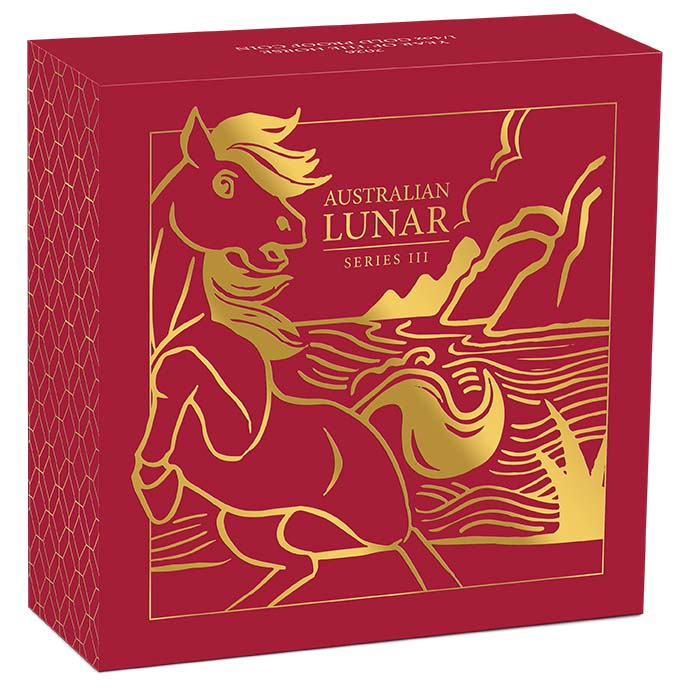 Umverpackung Lunar 3 Pferd 1/4 Unze Gold Proof 2026