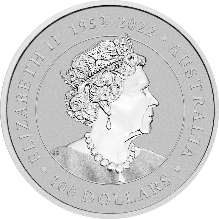Australien Koala 1 oz Platin 2023 verkaufen Rückseite