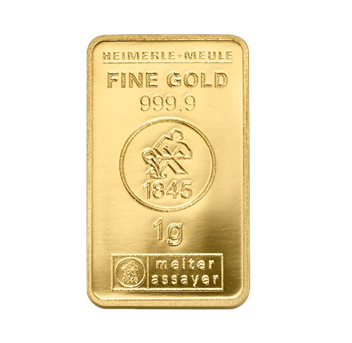 Heimerle + Meule 1 Gramm Goldbarren 999,9
