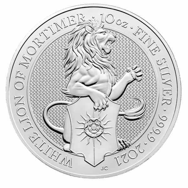 Queens Beasts - Lion of Mortimer - 10 Unzen Silber 2021