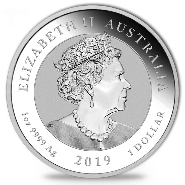 Mondlandung 1 Oz Silber 2019 Avers Elizabeth II