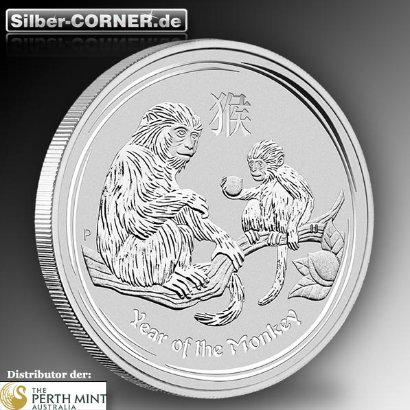 Lunar II affe 1 kg Silber 2016