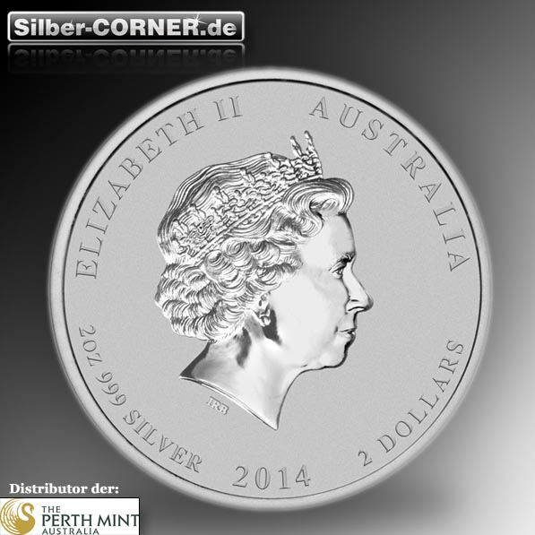 2 Oz Pferd Silber