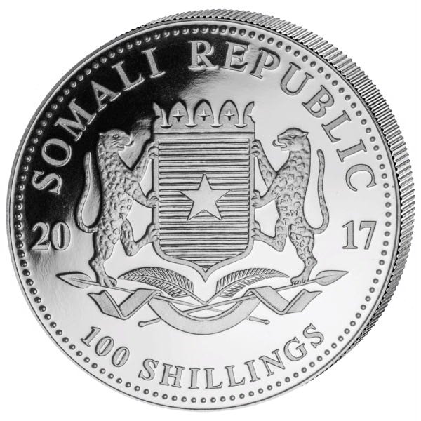 100 shillings Silbermünzen 2017