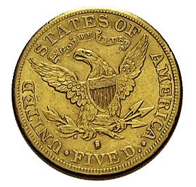 Liberty Head Five Dollar Adler Goldmünze