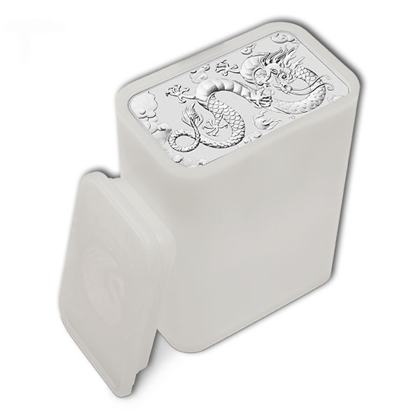 Münztube des Rectangular Drachen Silber 2019