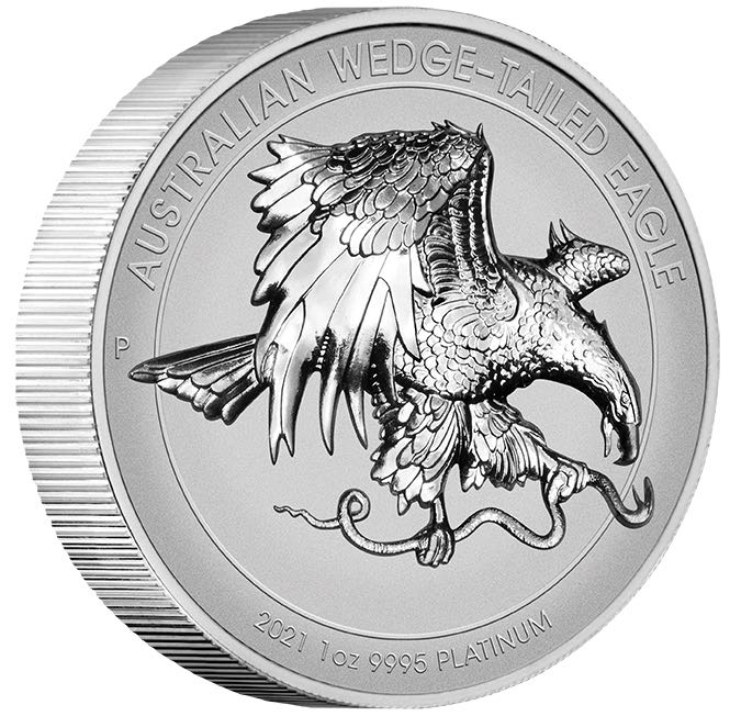 Wedge Tailed Eagle 1 Oz Platin 2021 High Relief + Box + Zertifikat*