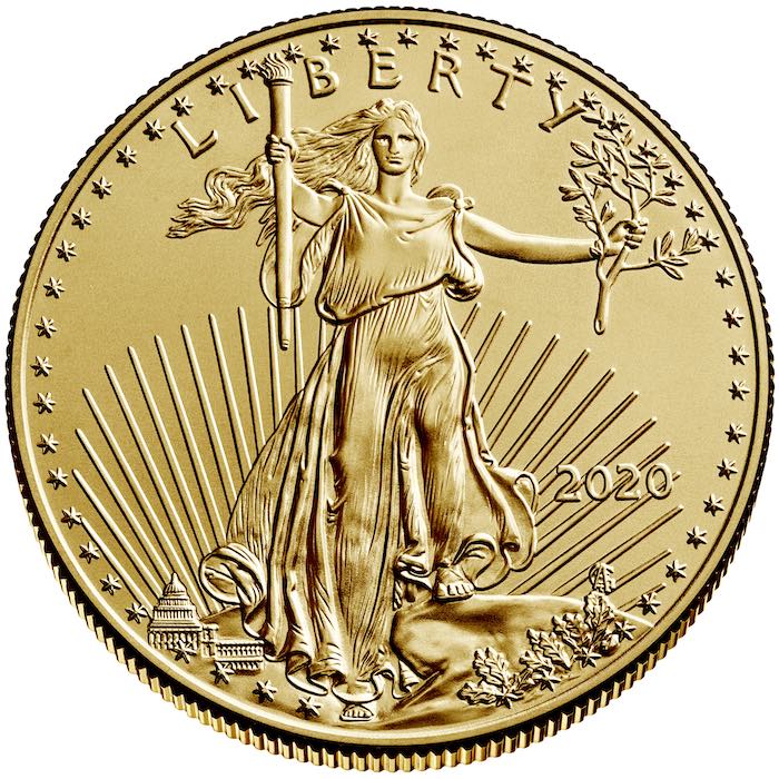 American Eagle 1/10 Oz Gold verschiedene Jahrgänge