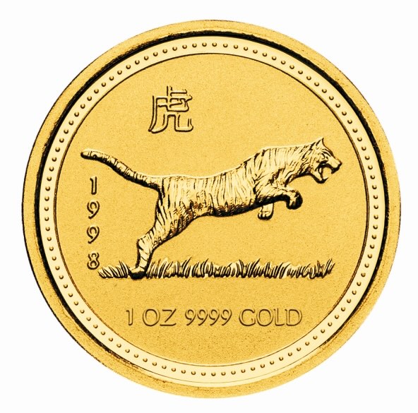 Lunar I Tiger 1/4 Oz Gold 1998