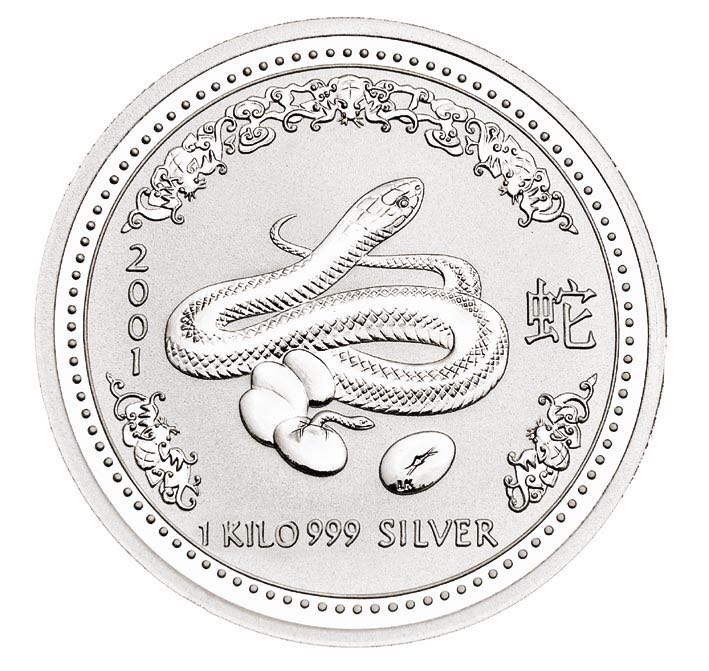 Lunar I Schlange 1 KG Silbermünze 2001 kaufen und verkaufen