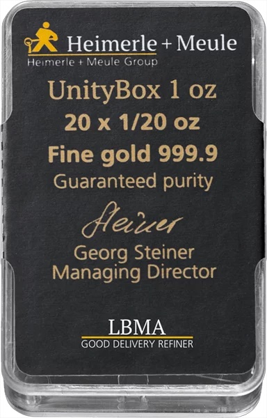 20 x 1/20 Oz Unity Box Heimerle & Meule kaufen & Verkaufen