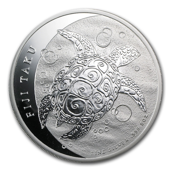 5 Unzen Silbermünze Fiji Taku Schildkröte 2013