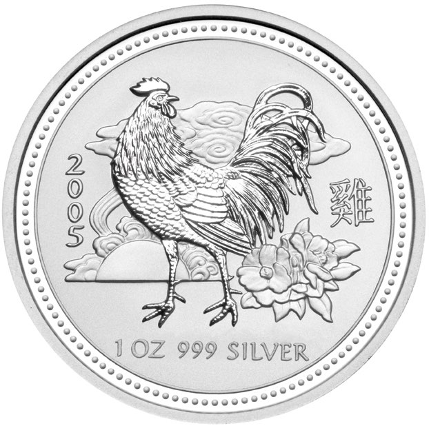 Lunar I Hahn 1 Unze Silbermünze 2005 kaufen & verkaufen