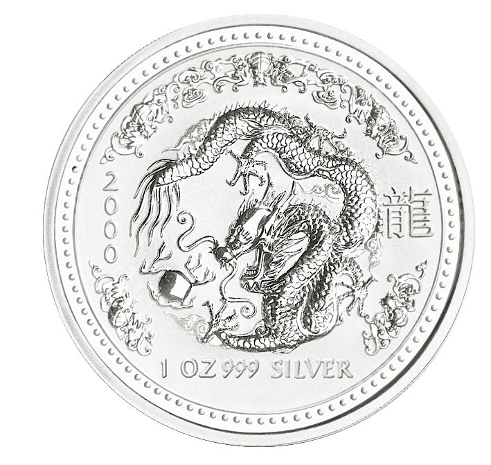 Lunar Serie 1 Jahr des Drachen 1 Unze Silber 2000