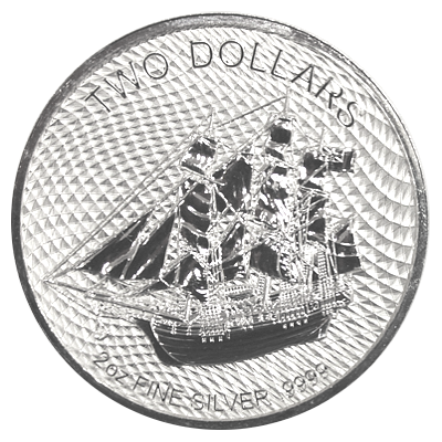 2 Dollar Cook Island Silbermünze Bounty verschiedene