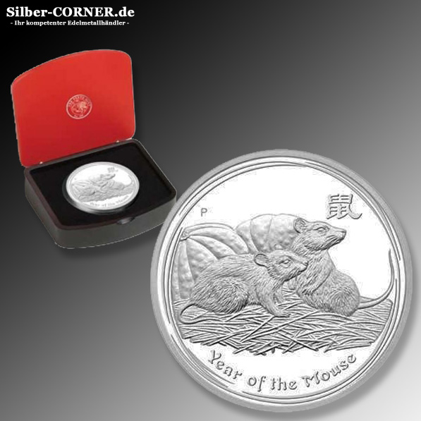 Lunar 2 - Maus - 1 KG Silber Proof 2008 + Box +Zertifikat*