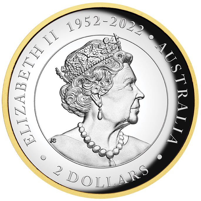 Kookaburra 2 Oz Silber vergoldet 2023