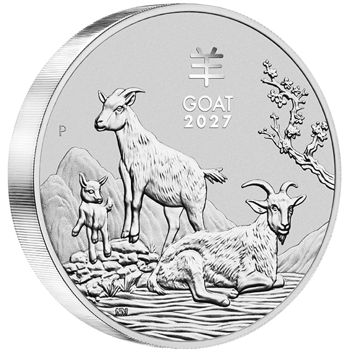 Lunar 3 Ziege 1 KG Silbermünze 2027 kaufen und verkaufen