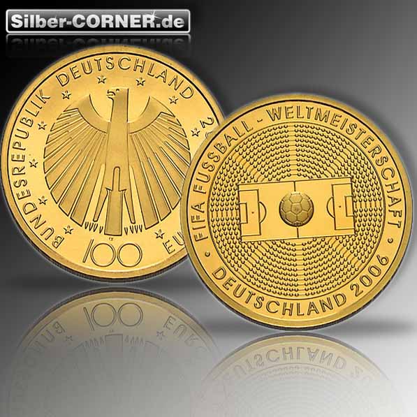 100 Euro Fußball Weltmeisterschaft 1/2 Oz Gold
