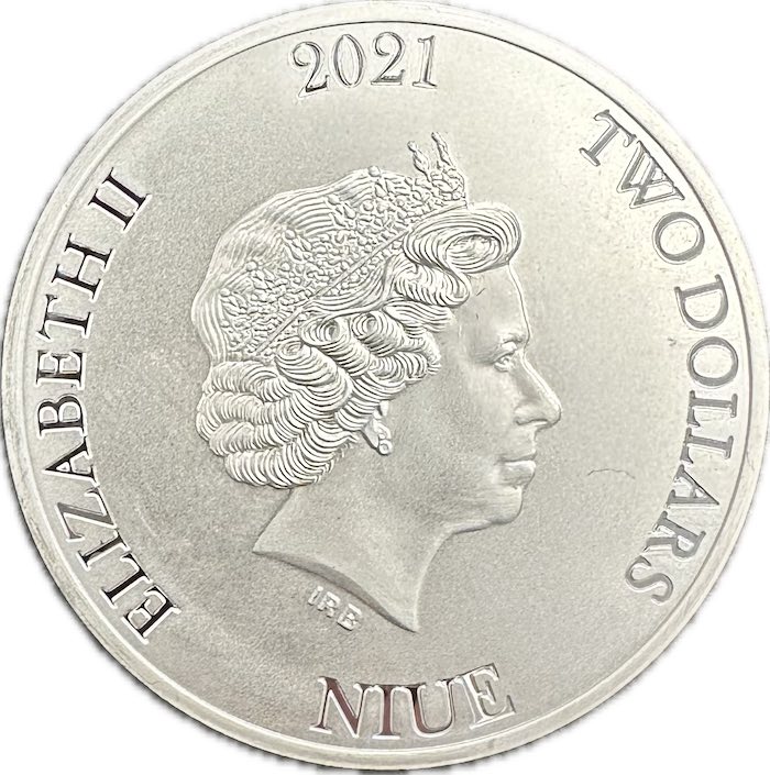 Bitcoin Niue Silbermünze