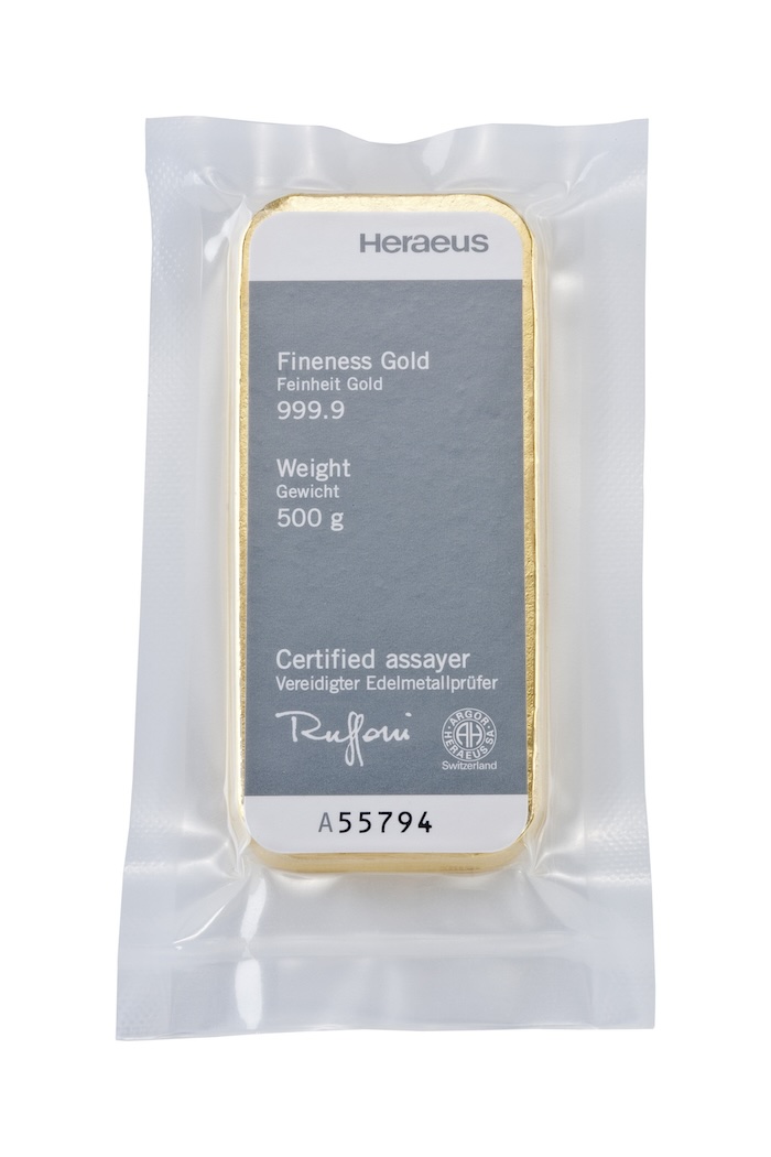 Zertifikat Heraeus Goldbarren kaufen & verkaufen