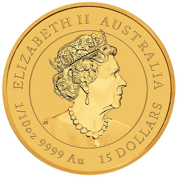 Lunar Hase 15 Dollar 1/10 Oz Gold 2023