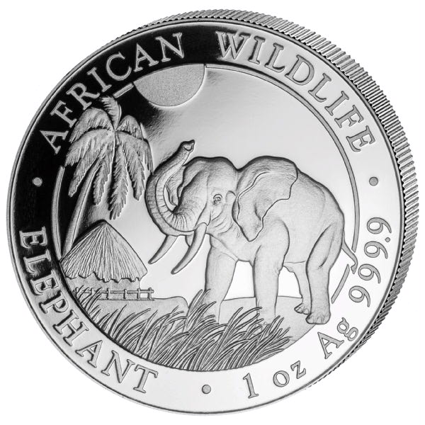 2017 Somalia Elefant African Wildlife 1 oz Silbermünze