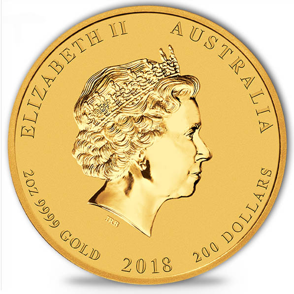 200 Dollar Goldmünze Lunar Hund 2018