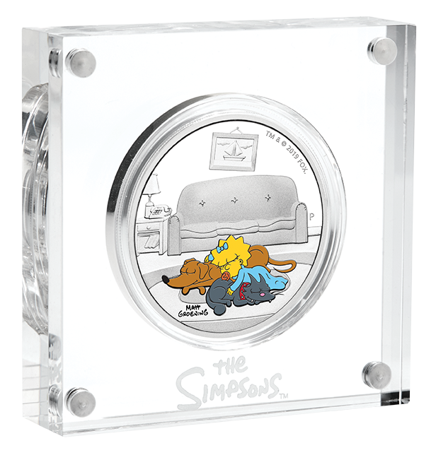 Acrylaufsteller Maggie Simpson 1 Unze Silber