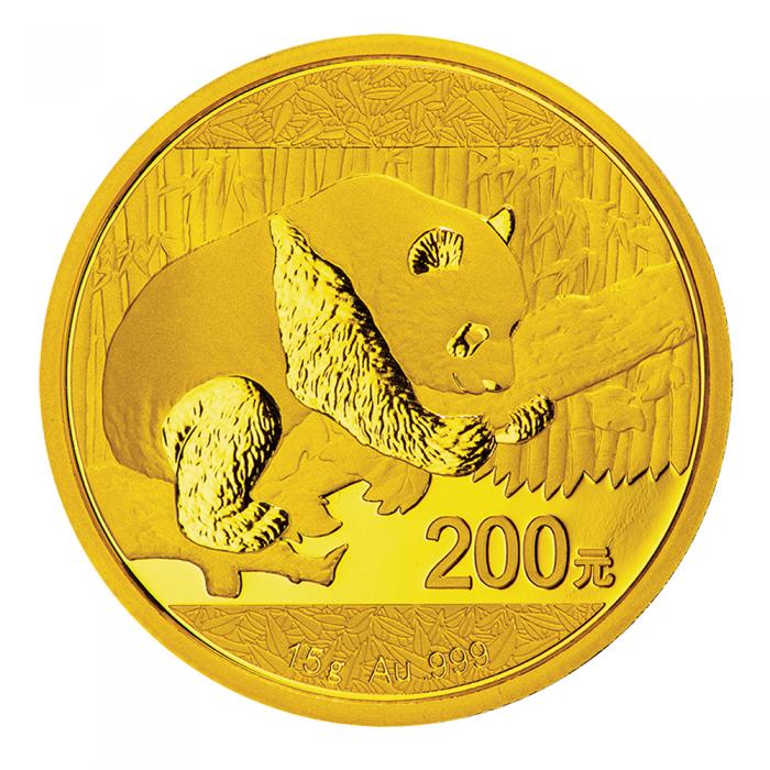 China Panda 15 Gramm Gold 2016