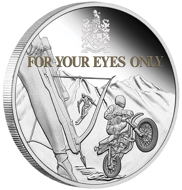 James Bond 007 - For Your Eyes Only - 1 Oz AG 2022 +Box +COA*