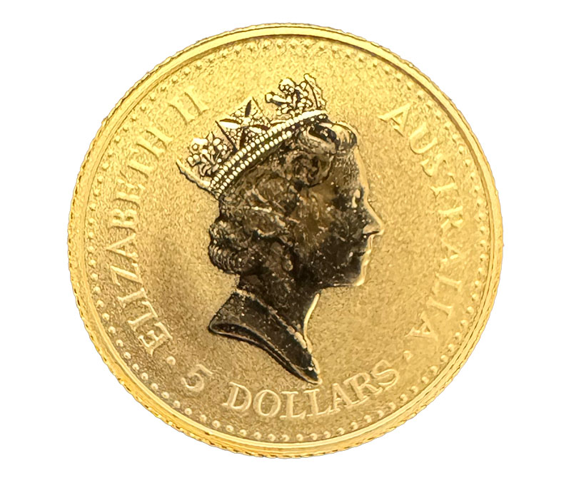 5 Dollar Nugget 1990 Goldmünze kaufen und verkaufen