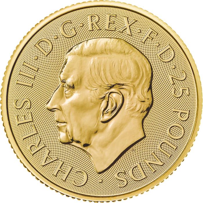 Black Bull 25 Pfund Goldmünze 2023