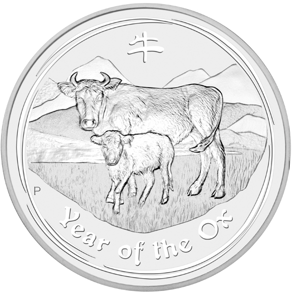 lunar ochse 1 kg silber 2009 Serie 2