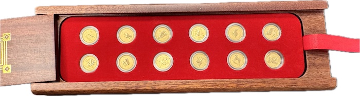 Lunar Serie I 12 x 1/20 Oz Gold komplett