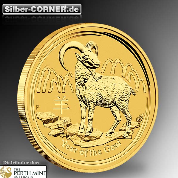 1/2 oz gold ziege lunar serie II