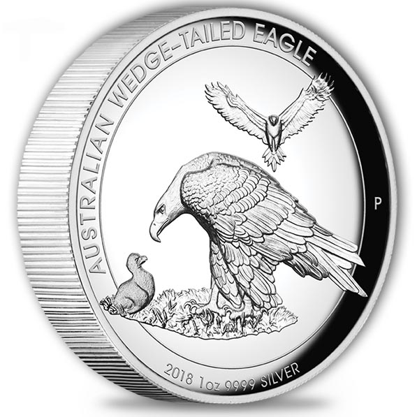 Wedge Tailed Eagle 1 Oz Silber - High Relief 2018 + BOX*