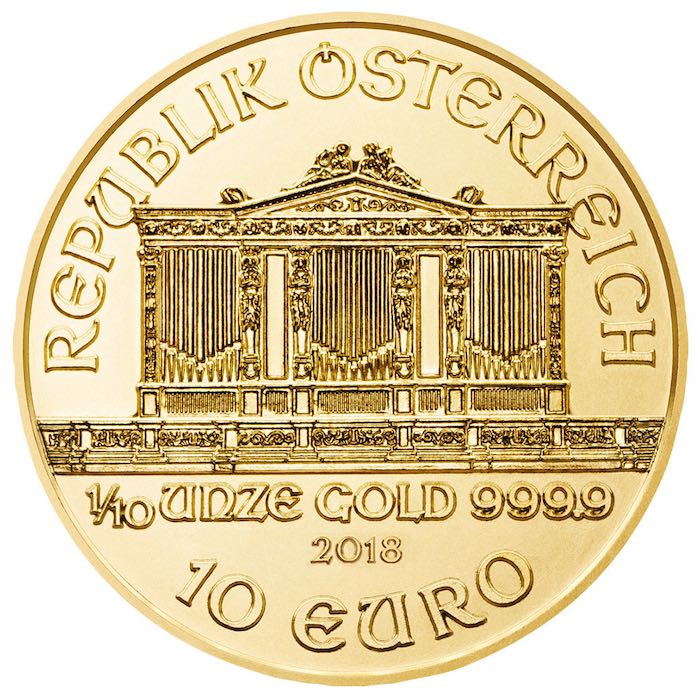 10 Euro Wiener Philharmoniker Goldmünze
