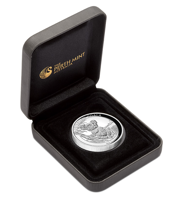 Sammlerbox 1 OZ Silber High Relief Koala 2015