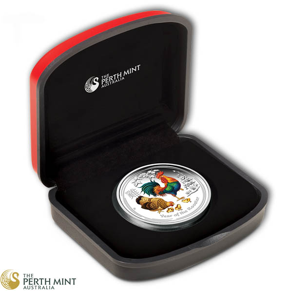Sammlerbox Lunar Hahn Proof farbig 2017