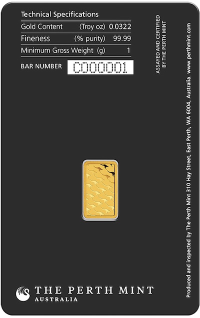 1 Gramm Goldbarren Perth MInt