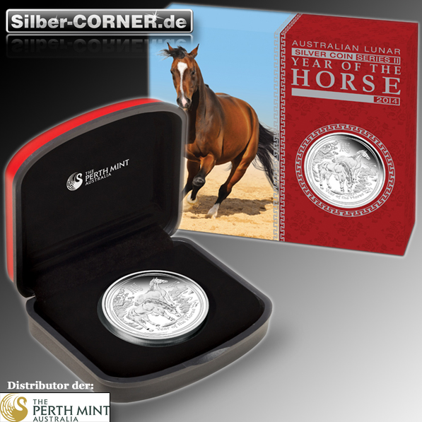 Moodshot 1/2 Oz Silber Proof 2014 Pferd 