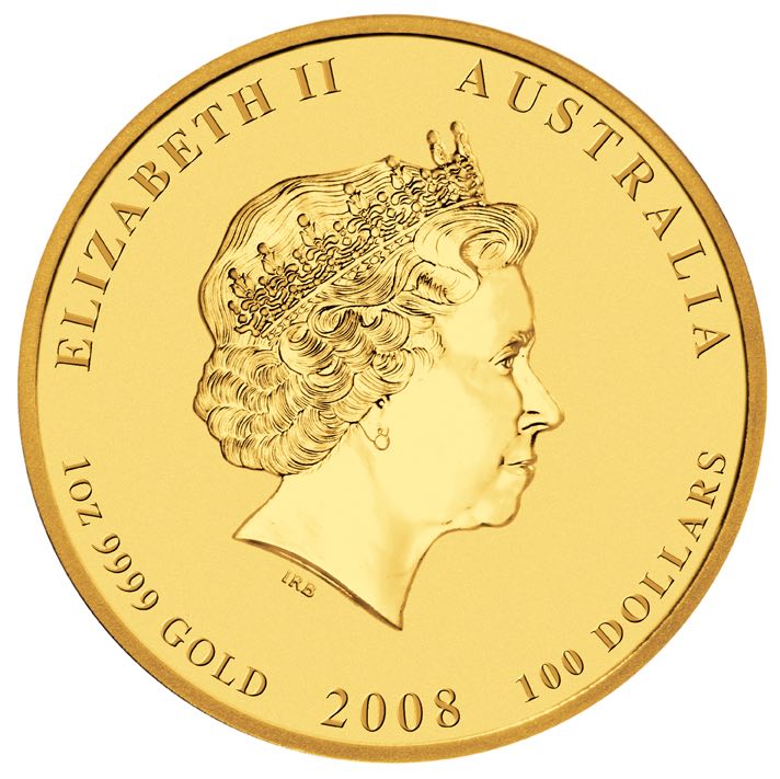 100 Dollar Lunar II maus 1 oz gold farbig 2008