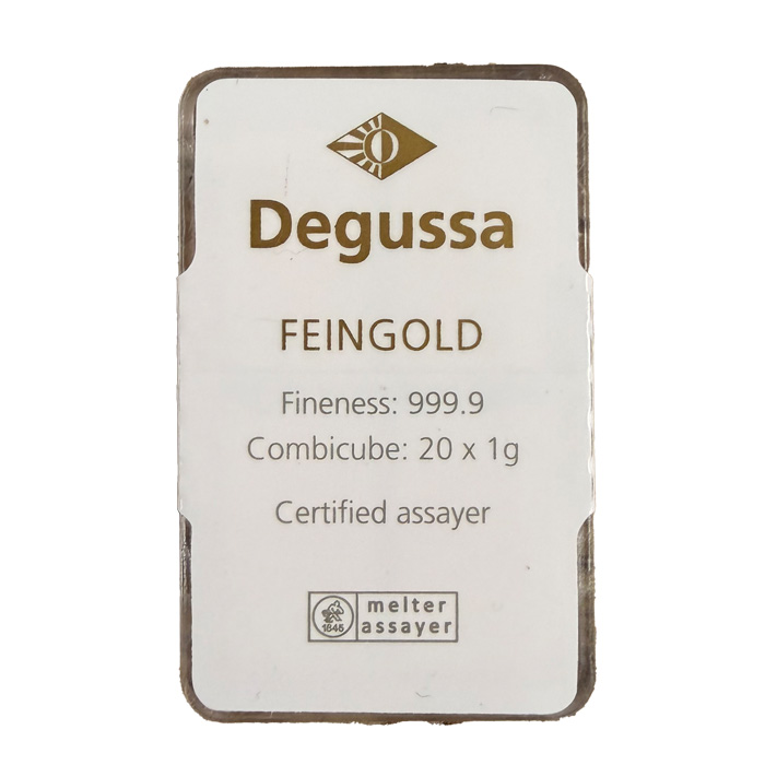 CombiCube 20 x 1 Gramm Gold Degussa